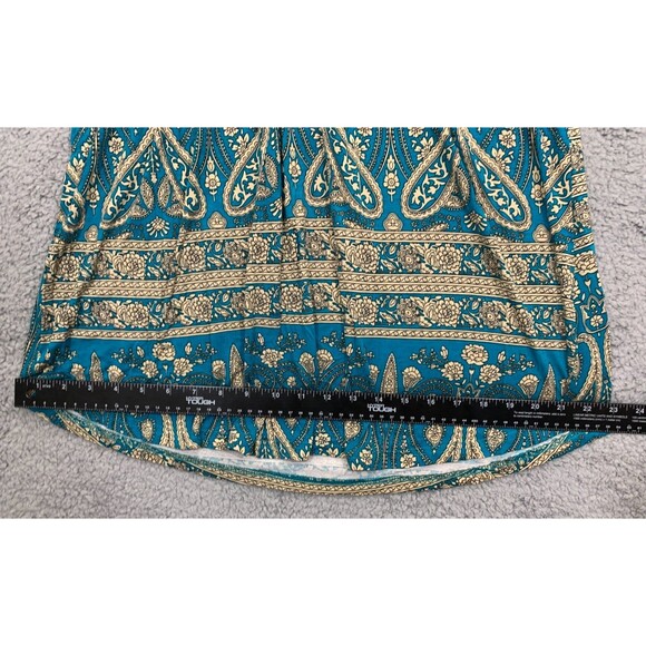 Women's Longyuan Billowy Shortsleeve Blouse Size XL Paisley-like design - Picture 11 of 13